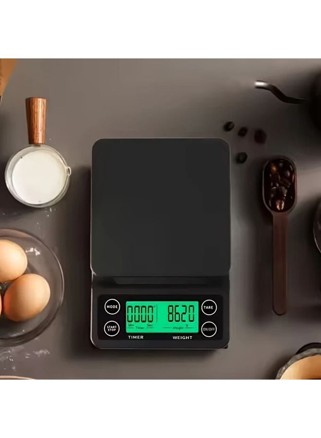 Red Digital Coffee Scale Timer Backlit LCD Precision Mode Tare Auto Off Portable - Image 5